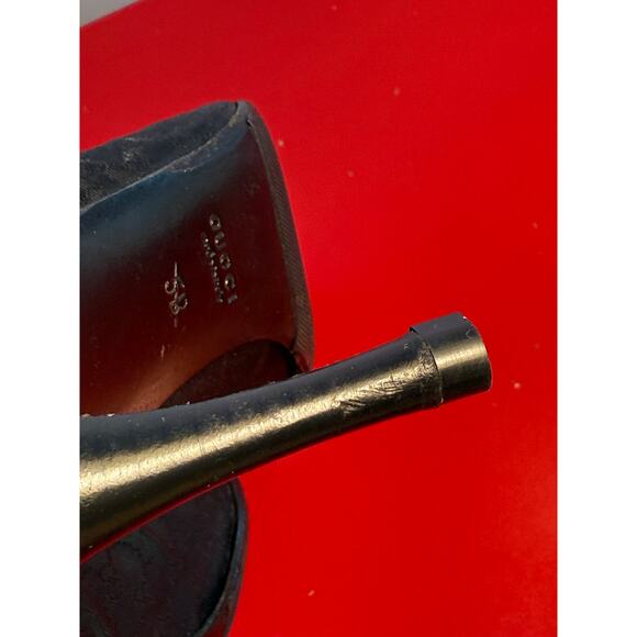 Vintage Gucci Womens 5 B Black Monogram Grosgrain Pointy Heels Classic Cocktail - Picture 8 of 10